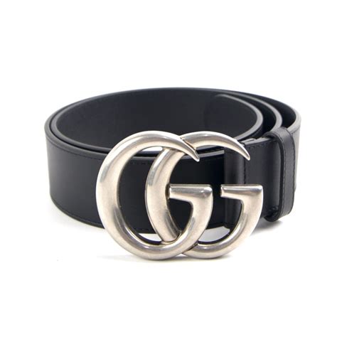 womens black gucci belt silver buckle|black and silver gucci belt.